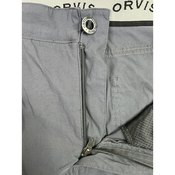 Orvis Pants Mens 36x32 Gray Nylon Stretch Water Repellent Outdoor Hiking Tech - Picture 4 of 14
